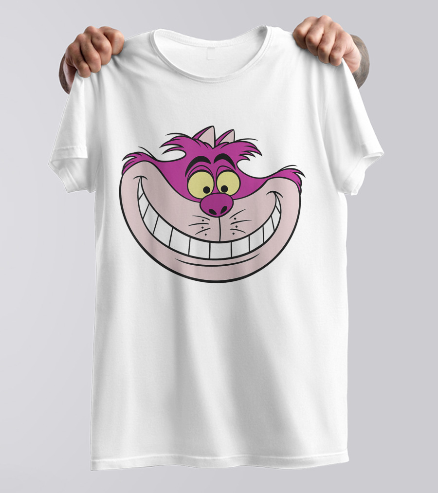 Disney Alice In Wonderland Cheshire Cat Grinning Face T-Shirt