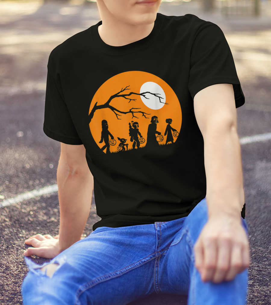 Trick Or Treat Halloween Characters Star Wars T-Shirt