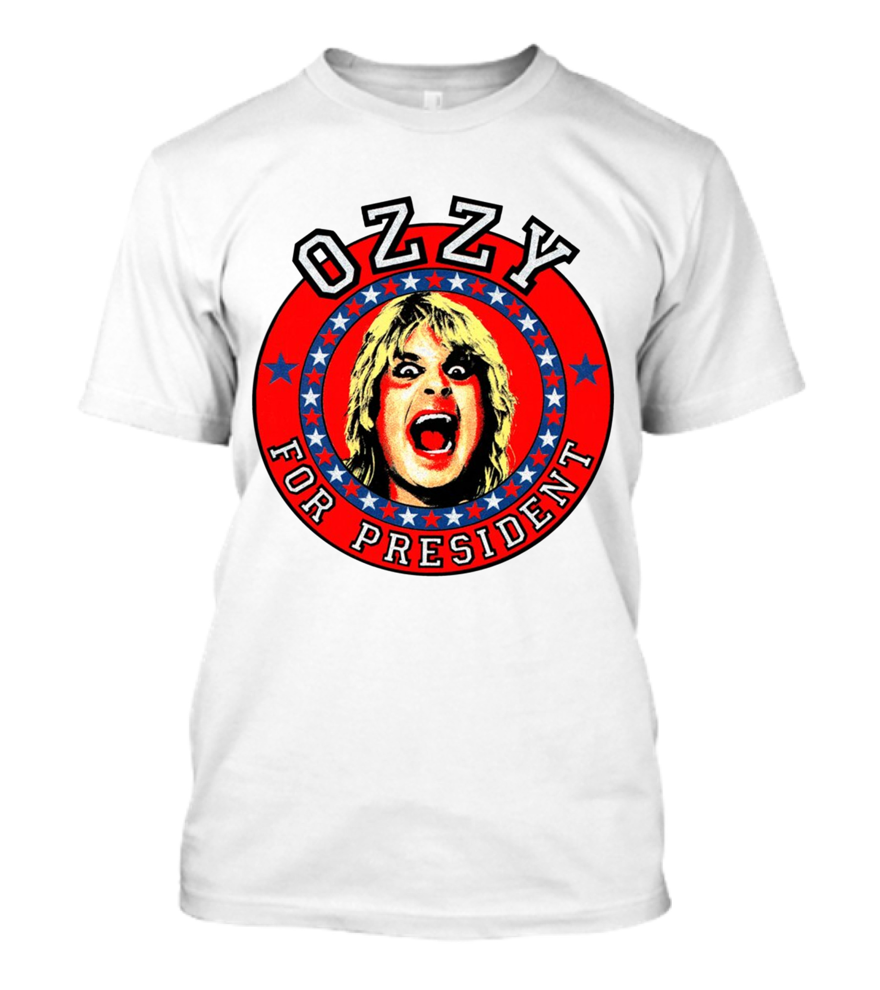 Ozzy For President Red Star Circle T-Shirt