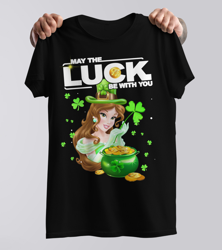 May The Luck Be With You St. Patrick's Day Princess With Pot Of Gold T-Shirt