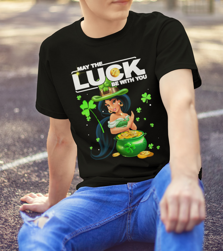 May The Luck Be With You Jasmine St. Patrick's Day Fortune T-Shirt
