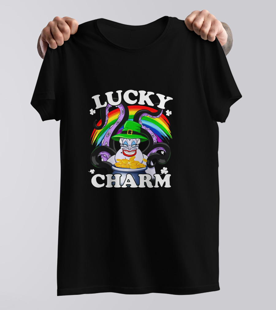 Lucky Charm Villains Patrick's Day Rainbow Tentacles Coins T-Shirt