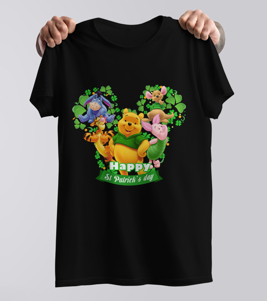 Happy St Patrick's Day Winnie The Pooh And Friends T-Shirt
