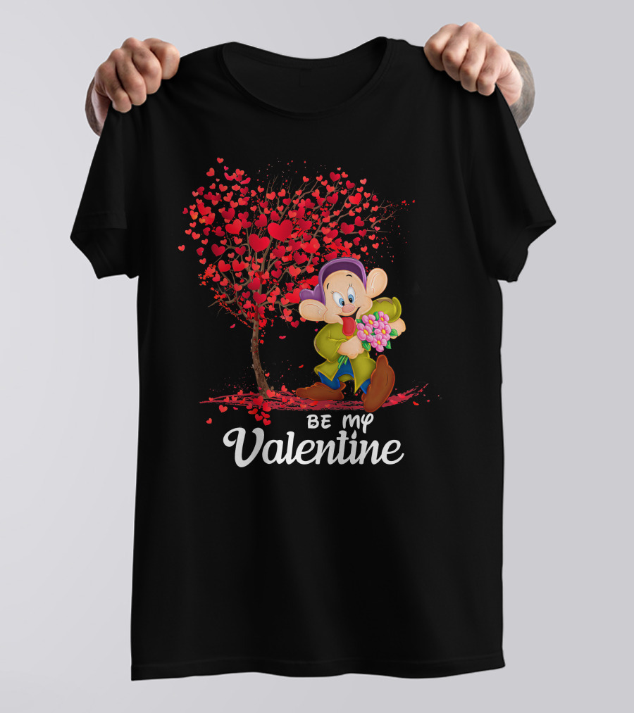 Be My Valentine Dopey Hearts Tree Bouquet T-Shirt