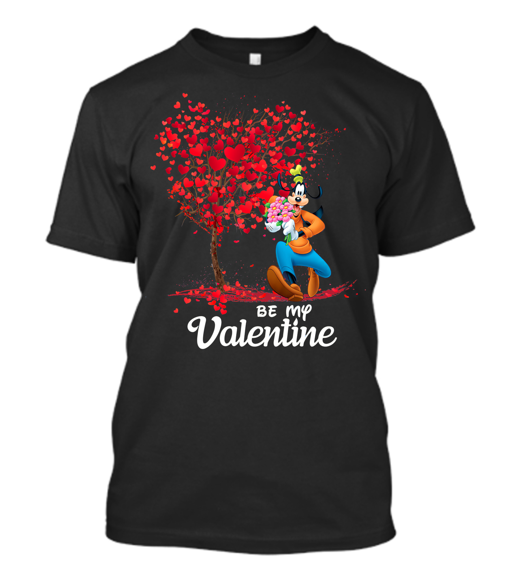Goofy Be My Valentine Heart Tree T-Shirt