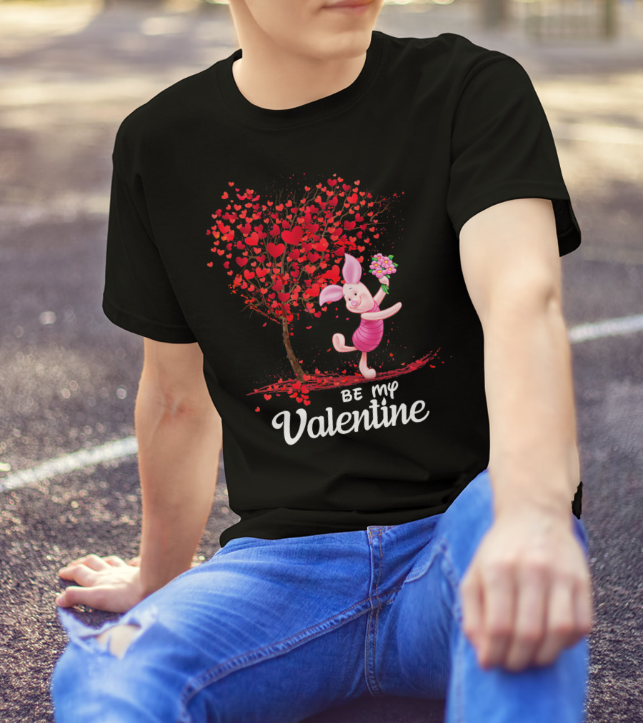 Pidlet Valentine Be My Valentine Red Heart Tree T-Shirt