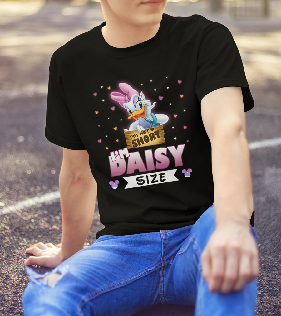 I'M NOT SHORT I'M DAISY SIZE Disney Hearts Bows T-Shirt