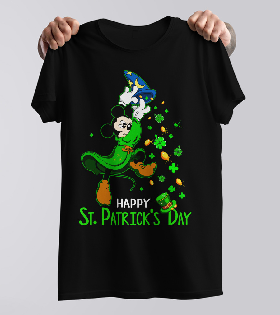 Mickey Mouse Fantasia Happy St. Patrick's Day T-Shirt