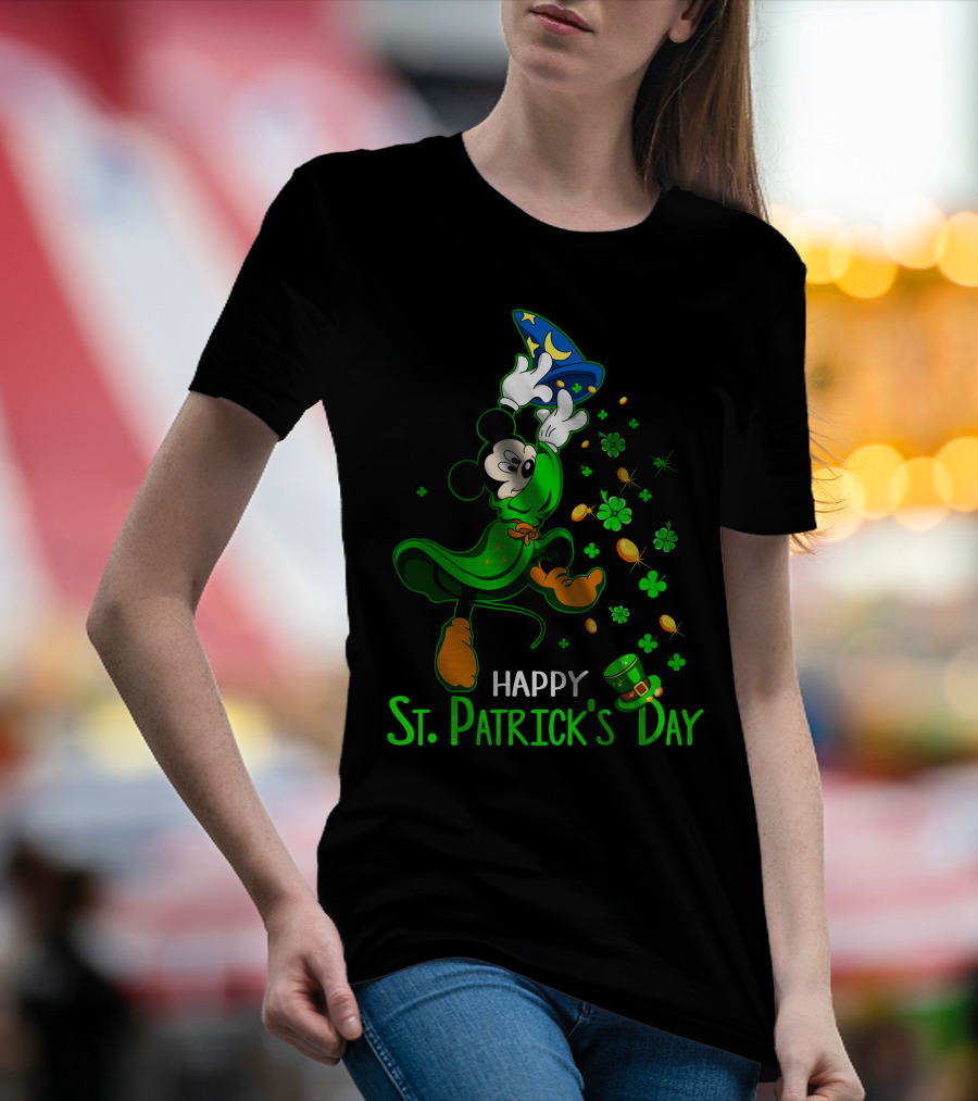 Mickey Mouse Fantasia Happy St. Patrick's Day T-Shirt