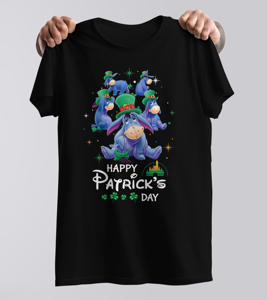 Happy Patrick's Day Eeyore With Clover Animation T-Shirt