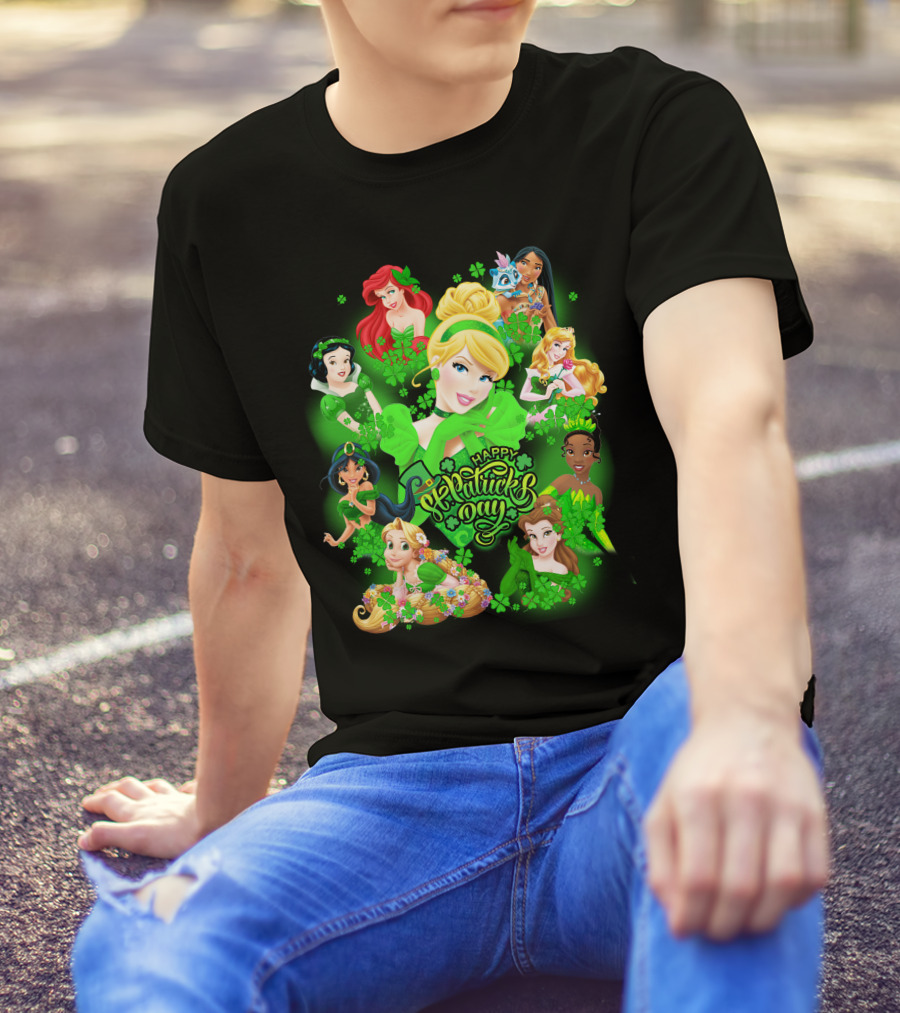 Happy St. Patrick's Day Disney Princesses T-Shirt