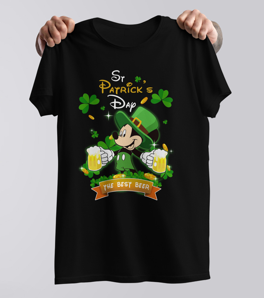 St Patrick's Day Mickey The Best Beer T-Shirt