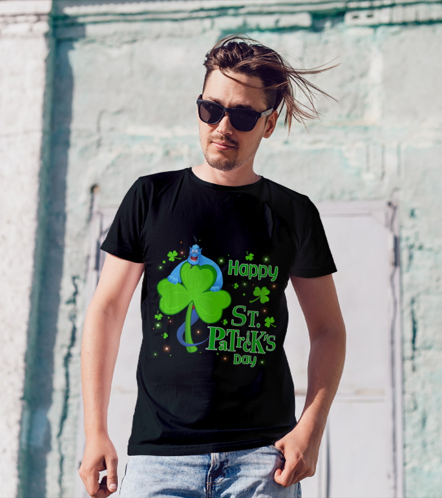 Happy St. Patrick's Day Genie Shamrock T-Shirt