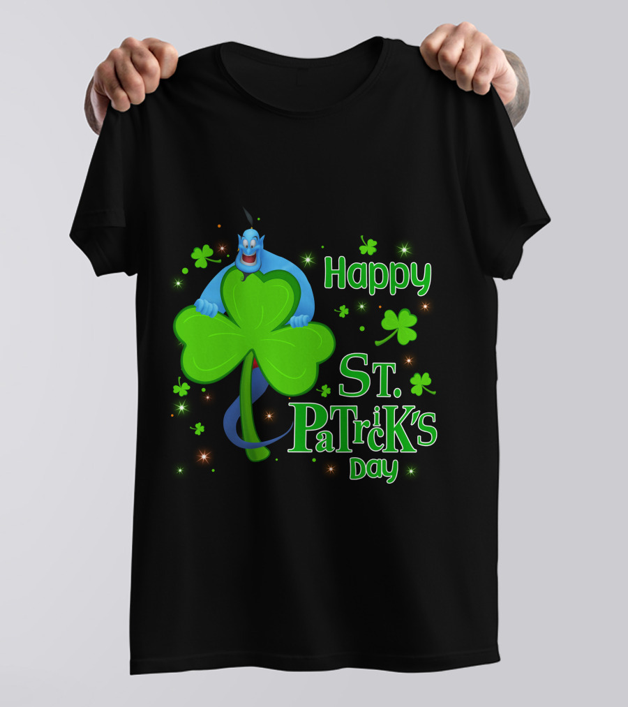Happy St. Patrick's Day Genie Shamrock T-Shirt