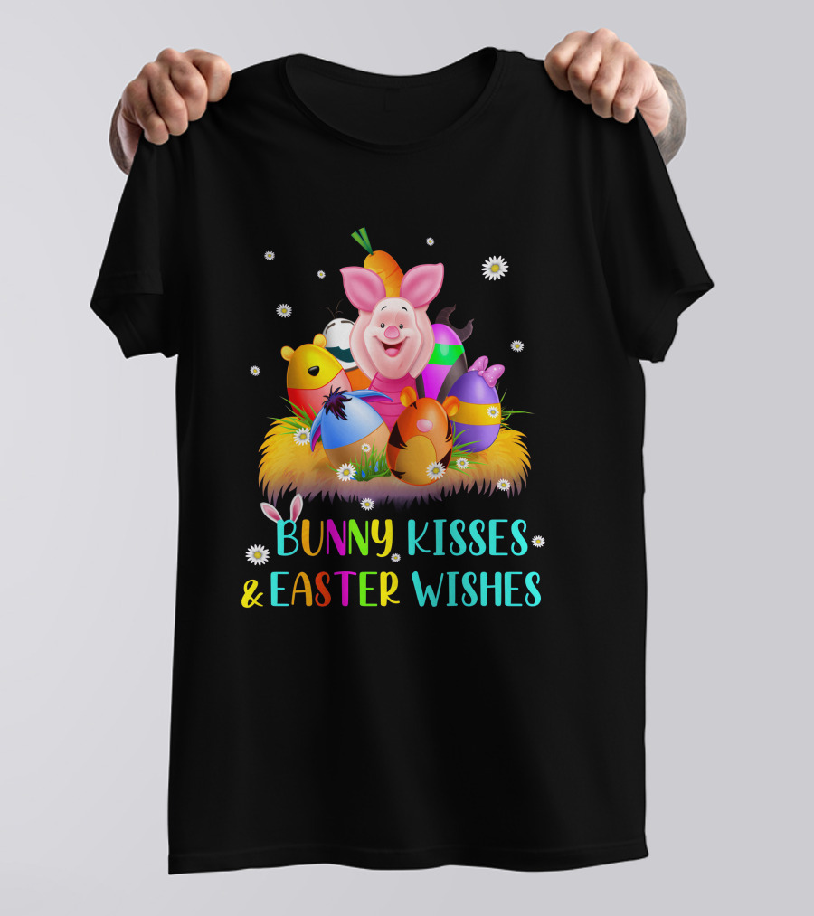 Bunny Kisses And Easter Wishes Piglet Eggs T-Shirt