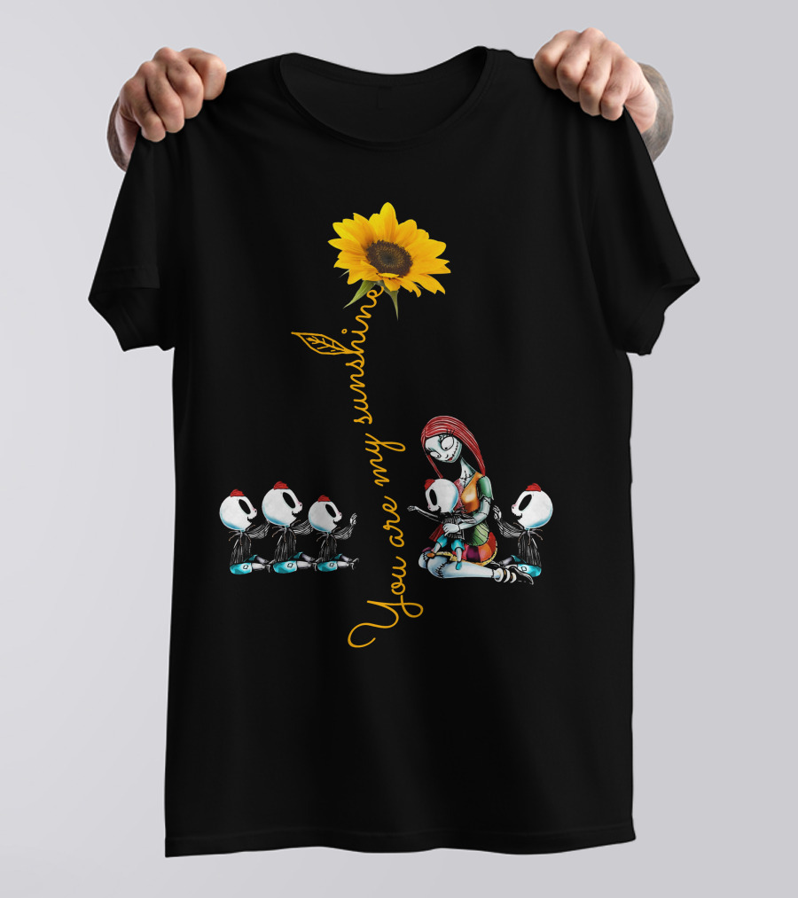 5 Boys You Are My Sunshine Skeleton Family Sunflower T-Shirt