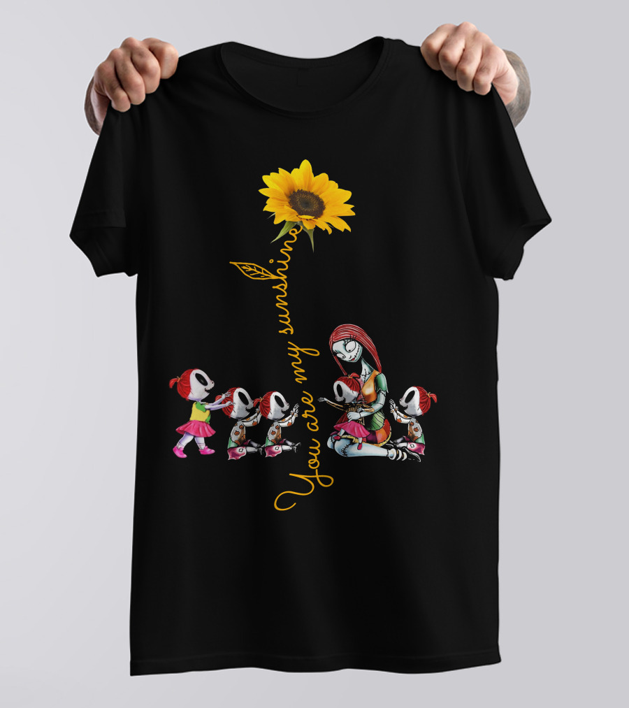 5 Girls You Are My Sunshine Sunflower Skeletons T-Shirt