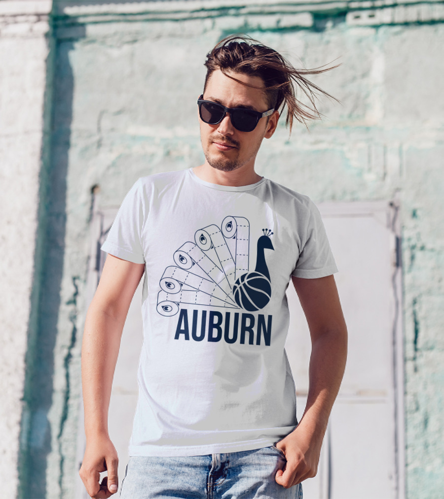 Auburn Peacock Toilet Paper Basketball T-Shirt