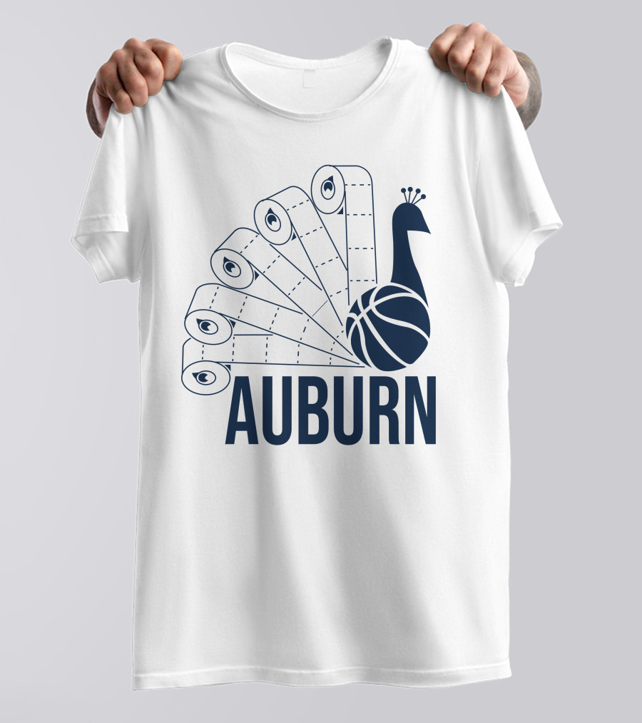 Auburn Peacock Toilet Paper Basketball T-Shirt