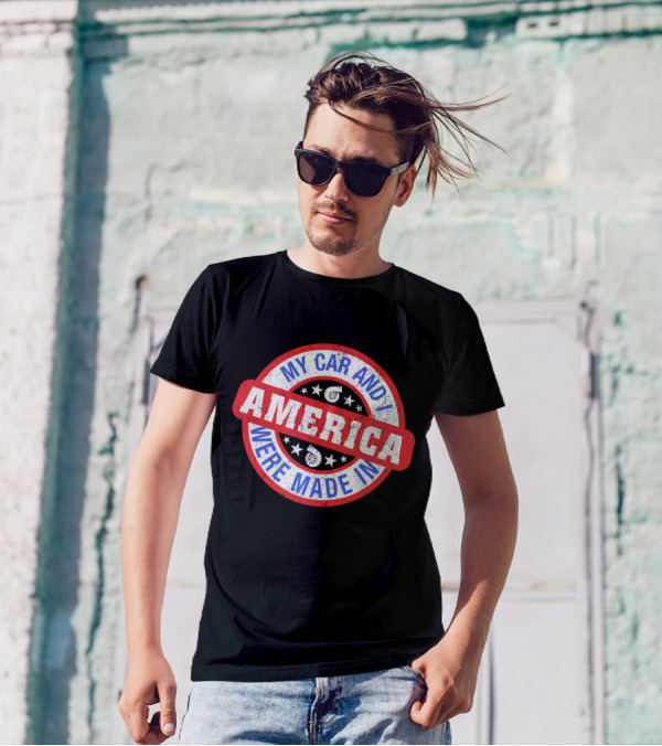 My Car And I Were Made In America Cleetus McFarland Merch T-Shirt