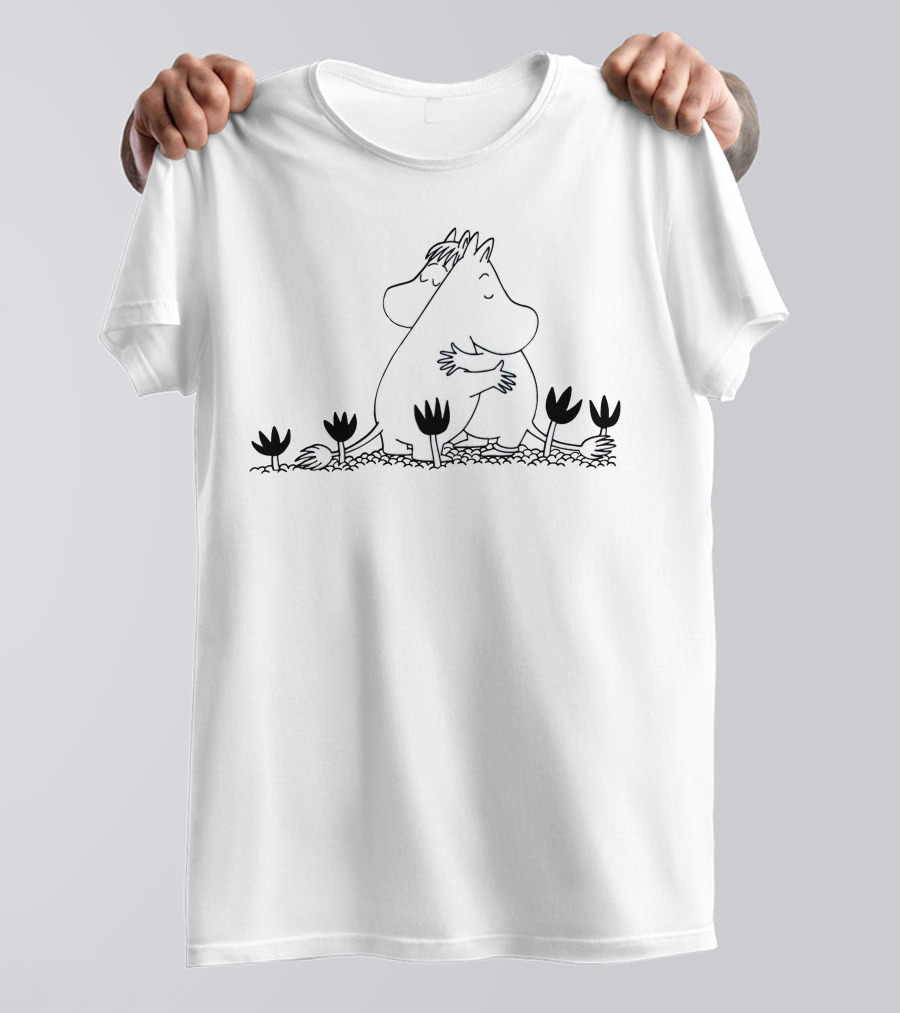 Moomin Hugging In Flower Field T-Shirt