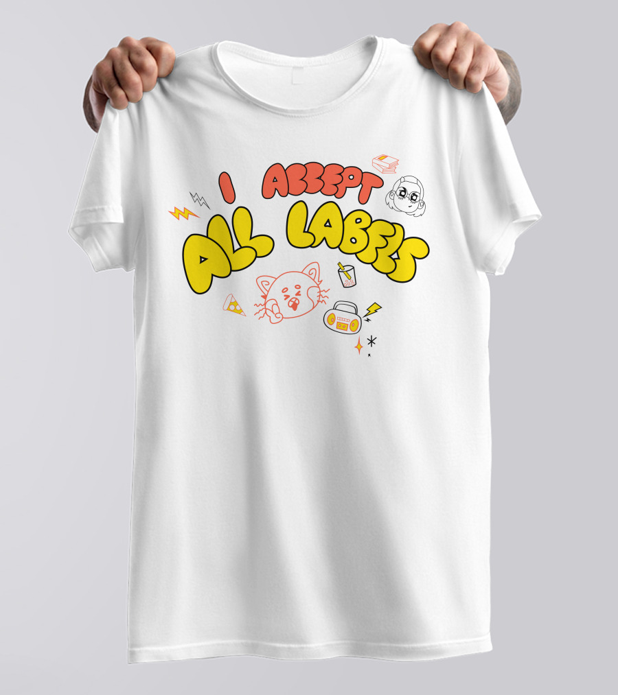 I Accept All Labels Turning Red Merch Pixar T-Shirt