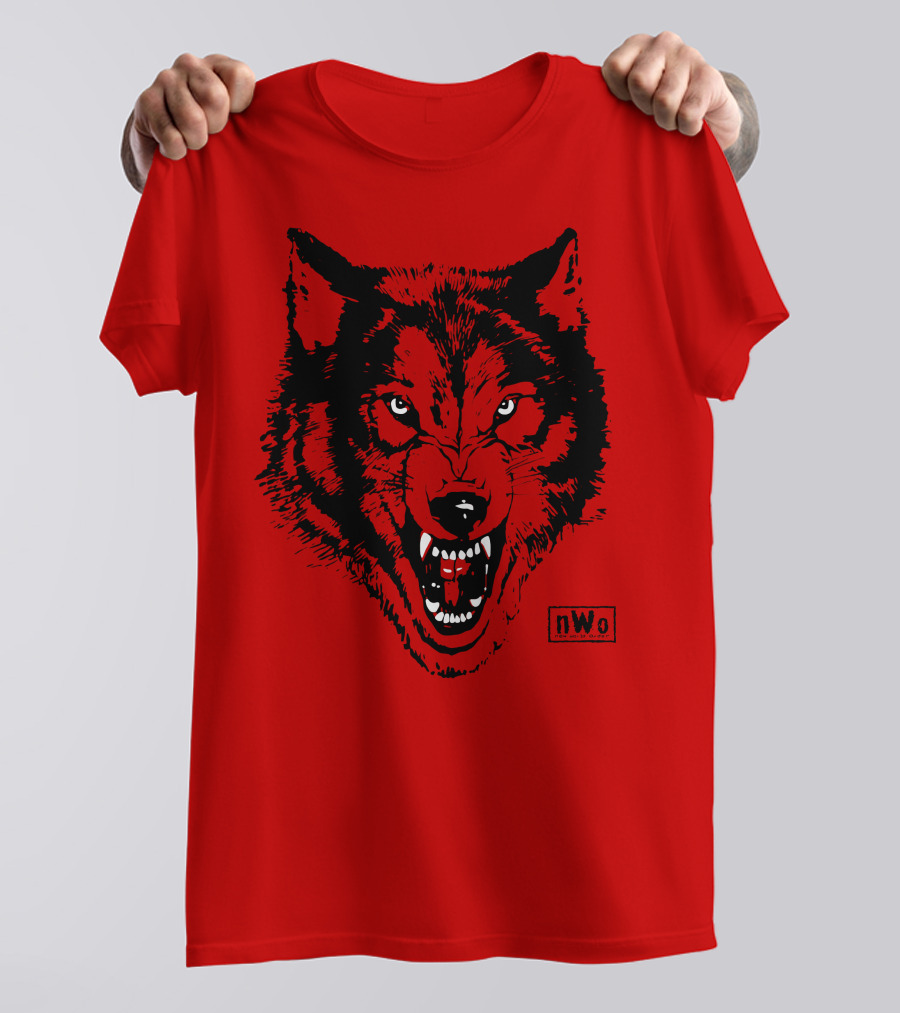 Nwo Wolfpac Red Wolf Head T-Shirt