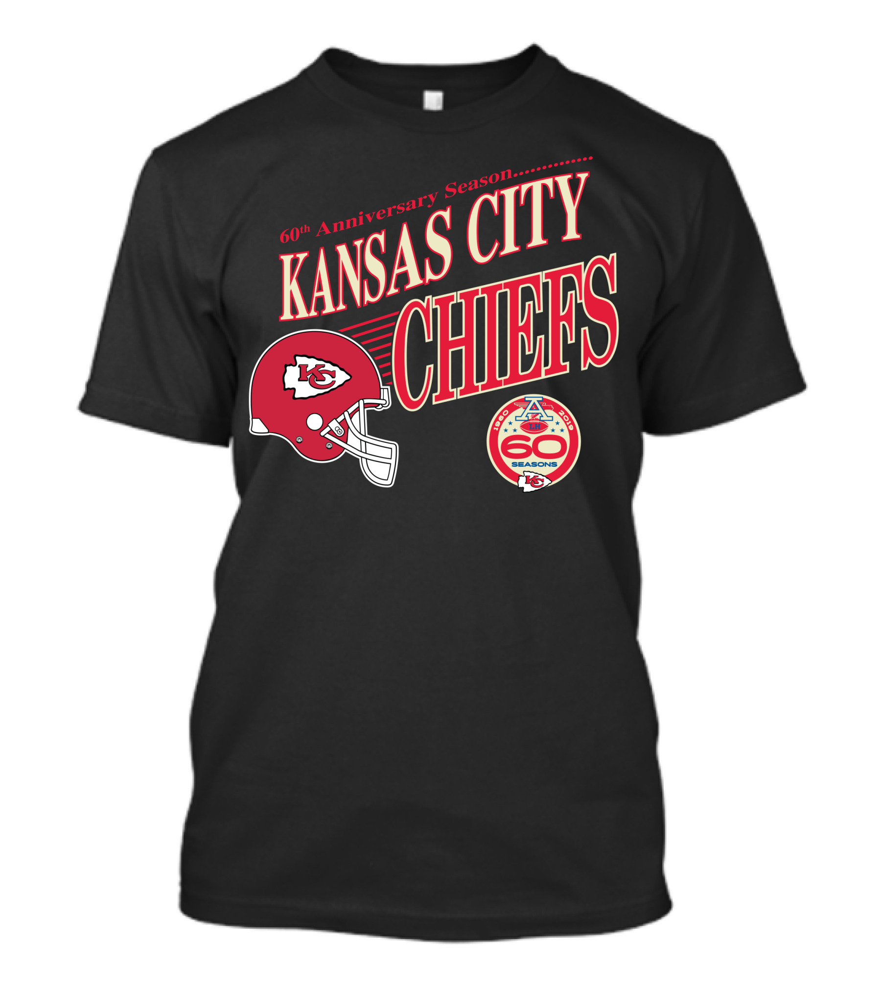 60th Anniversary Season Kansas City Chiefs 60 Seasons T-Shirt