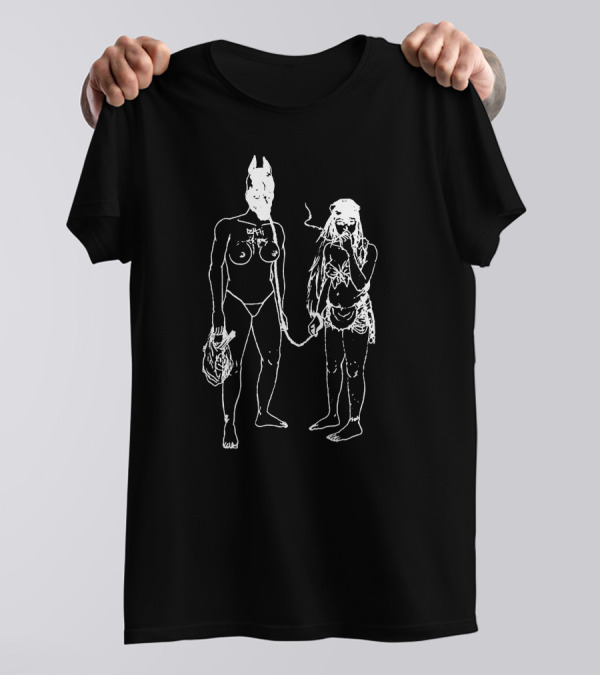 Death Grips Minimalist Line Art Characters T-Shirt