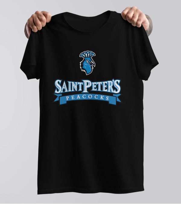 Saint Peter's Peacocks Logo Sports Branding T-Shirt