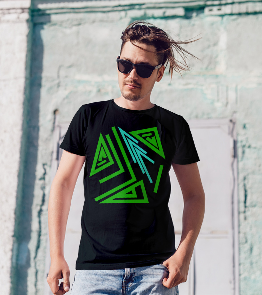 Mystical Geometry Alchemy Symbol And Magic Runes Sign T-Shirt