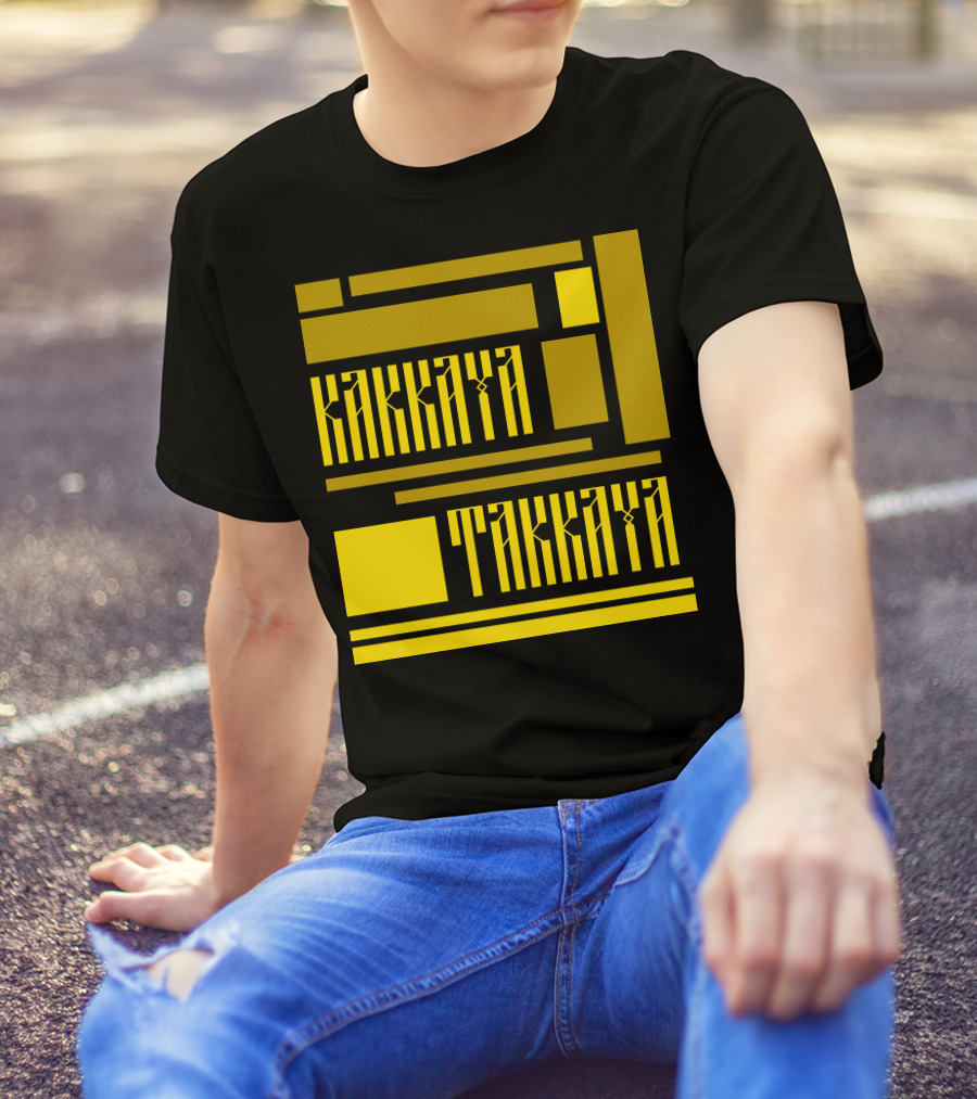 KAKKAYA TAKKAYA Bold Geometric Lettering T-Shirt
