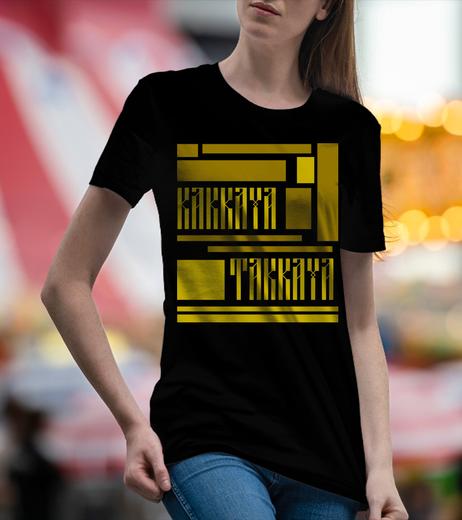 KAKKAYA TAKKAYA Bold Geometric Lettering T-Shirt