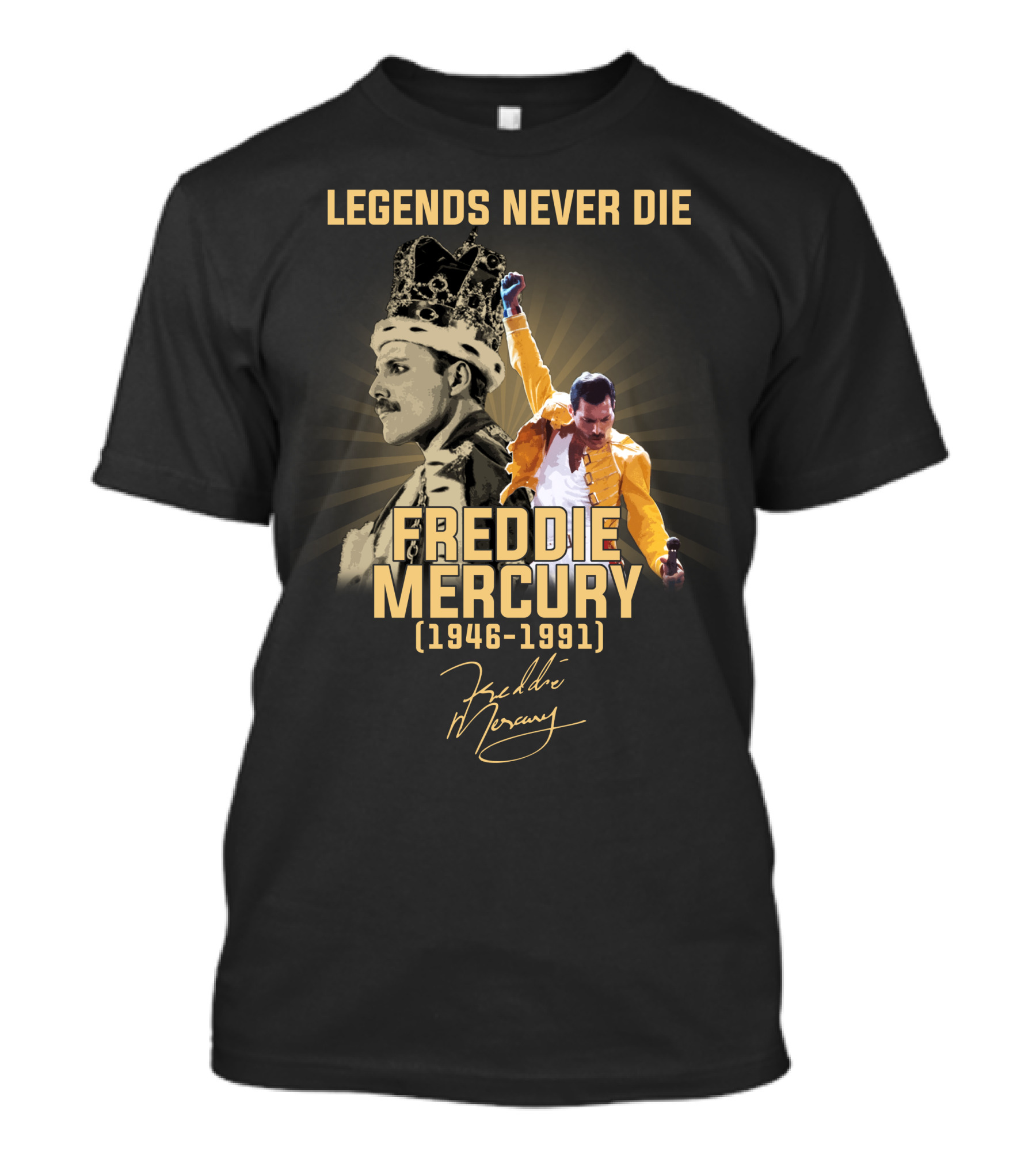 LEGENS NEVER DIE FREDDIE MERCURY (1946-1991) T-Shirt