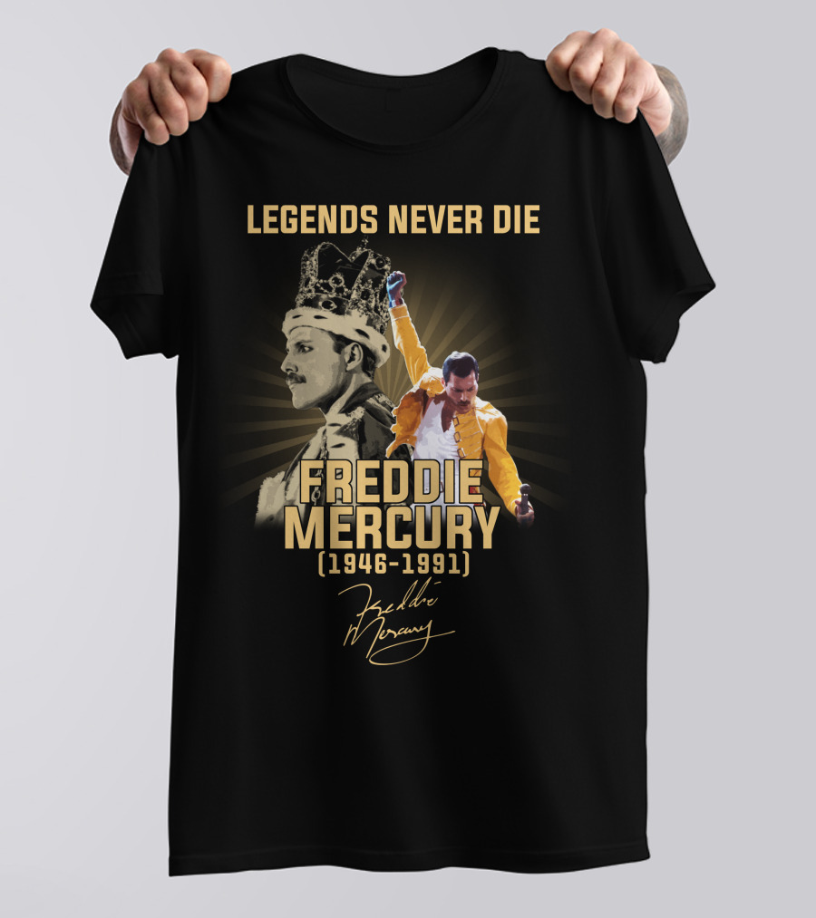 LEGENS NEVER DIE FREDDIE MERCURY (1946-1991) T-Shirt