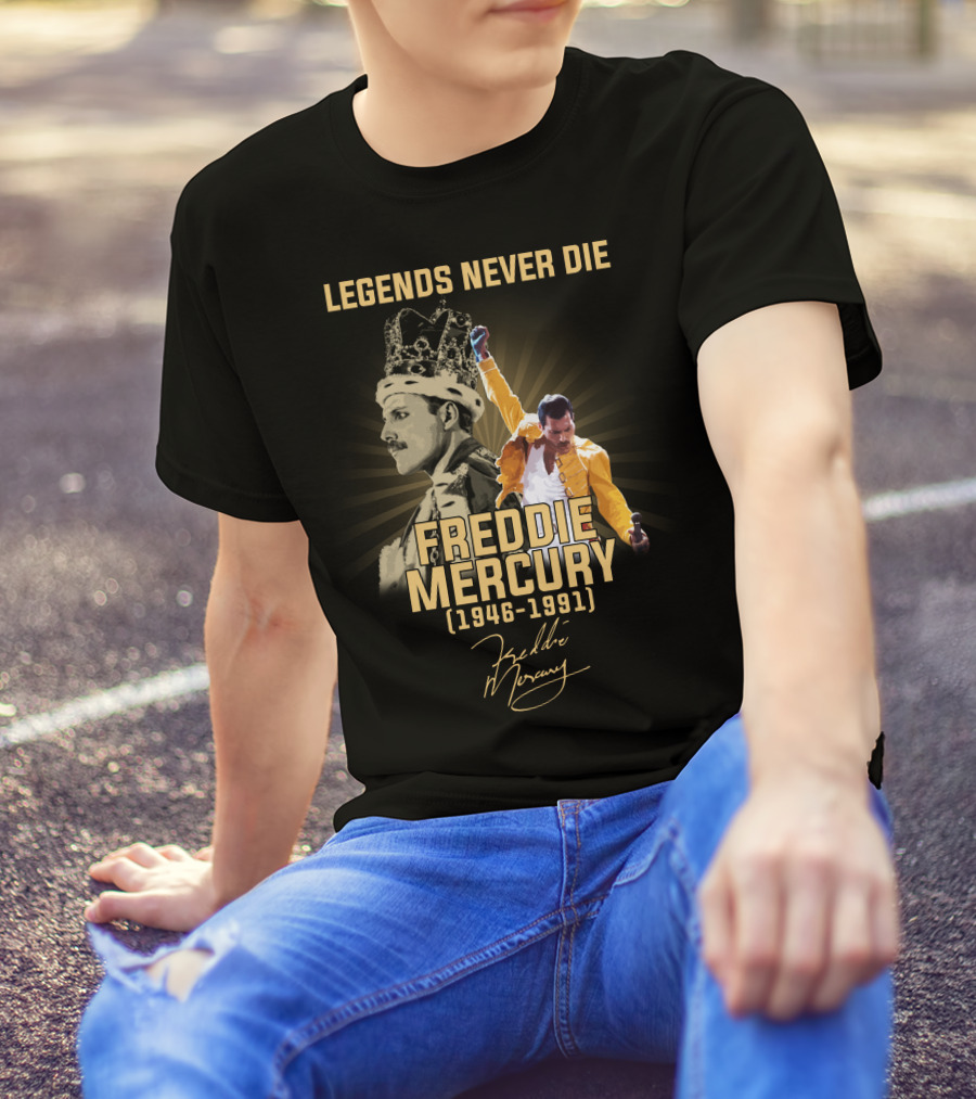 LEGENS NEVER DIE FREDDIE MERCURY (1946-1991) T-Shirt