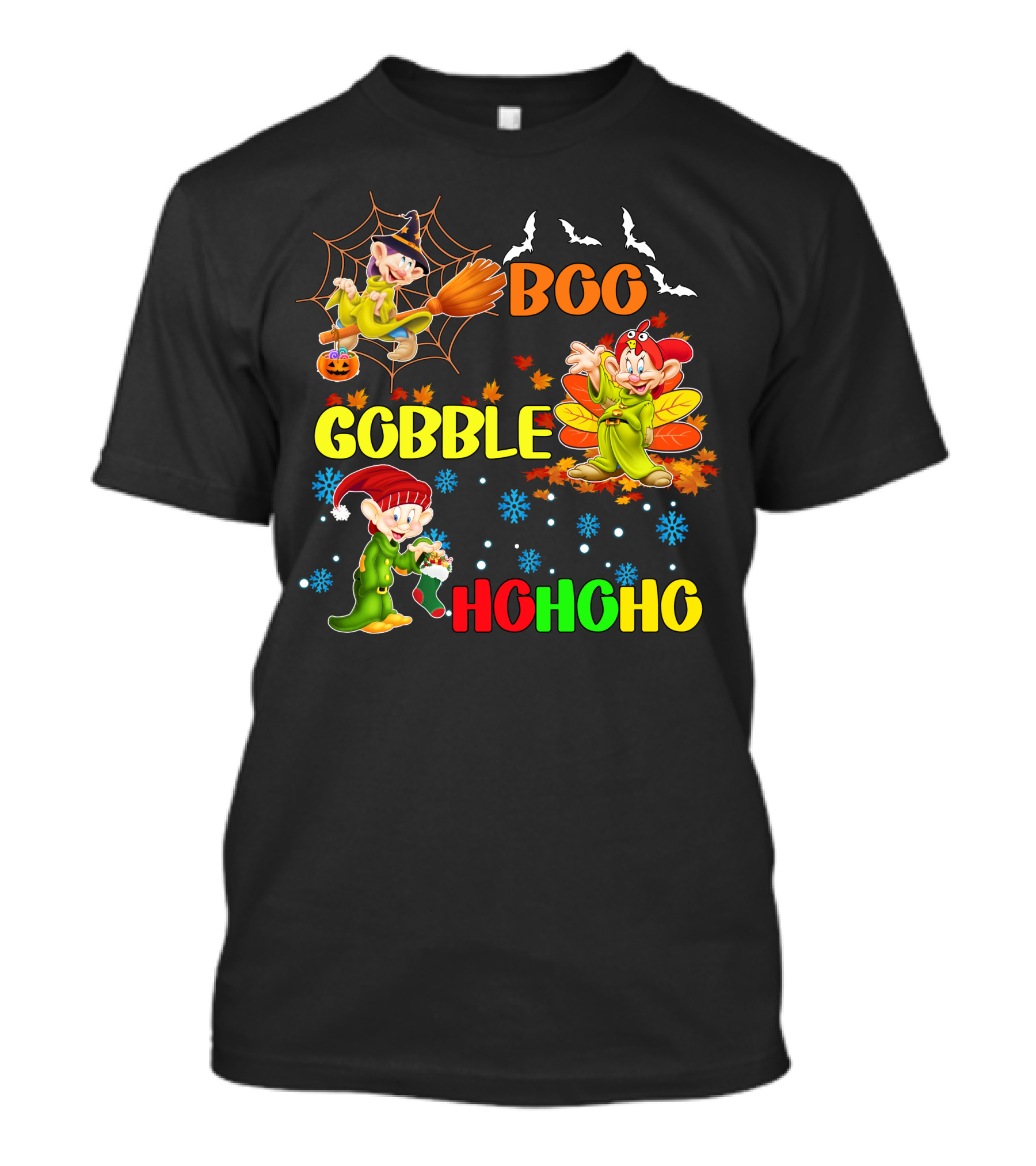 Dopey Boo Gobble HoHoHo HalloThanksMas T-Shirt