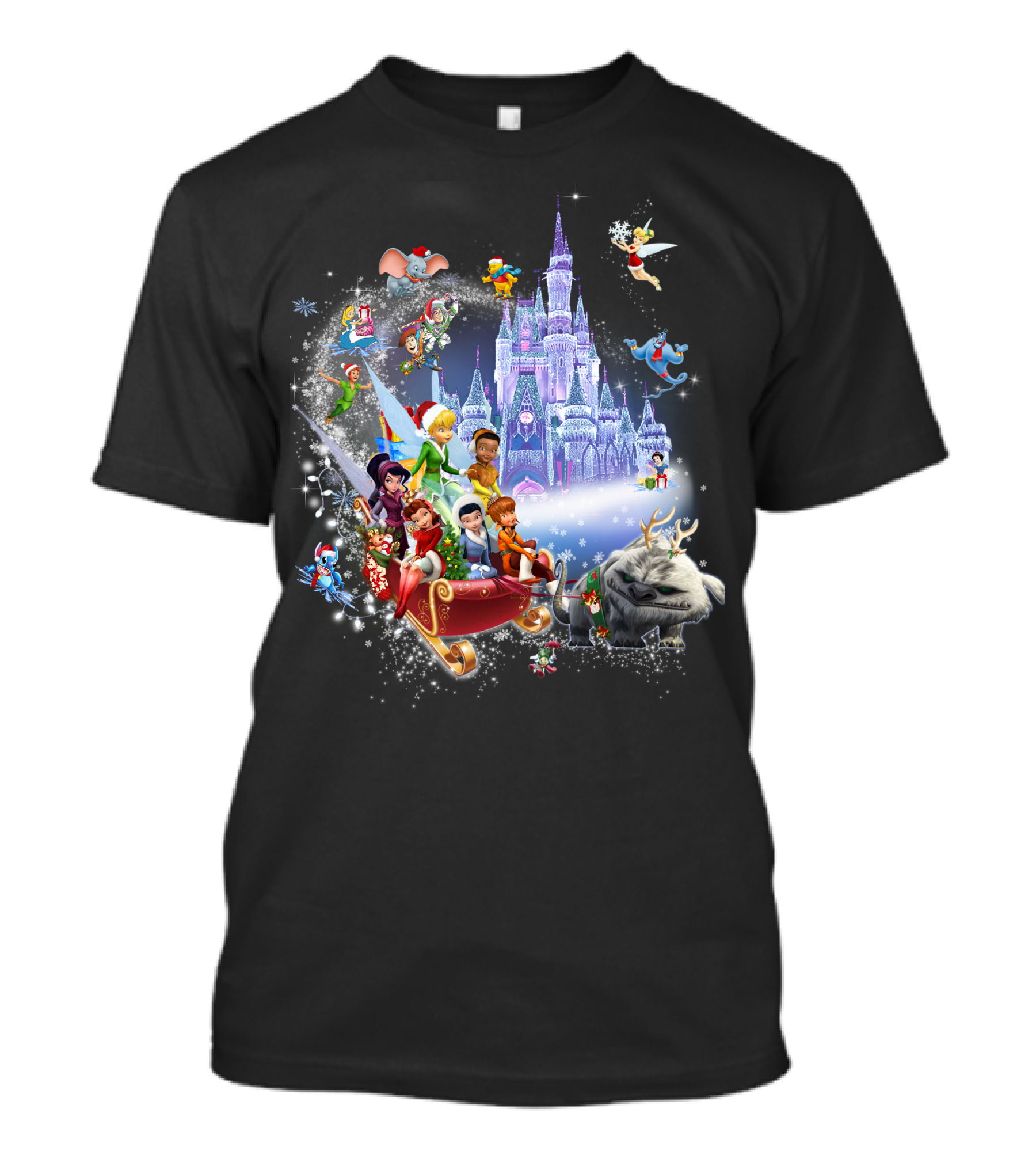 Disney Tinkerbell And Friends Christmas Castle Holiday Magic Adventure T-Shirt