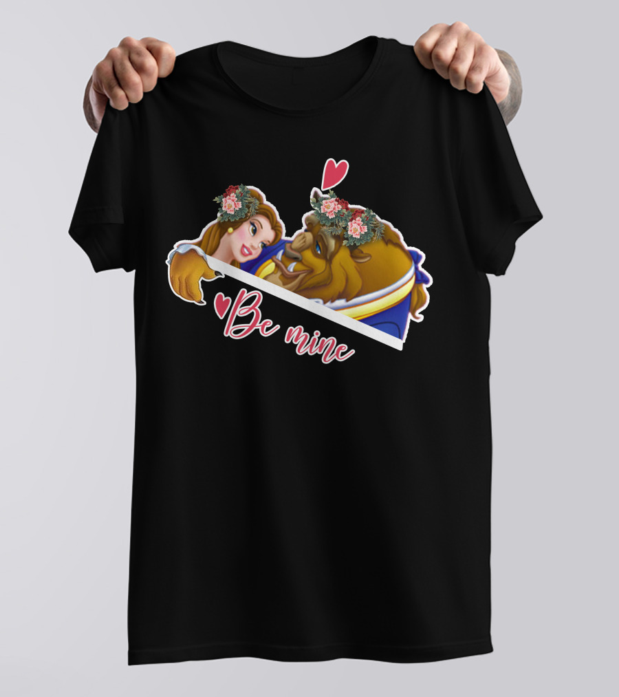 Be Mine Beauty And The Beast Floral Valentine's Day T-Shirt
