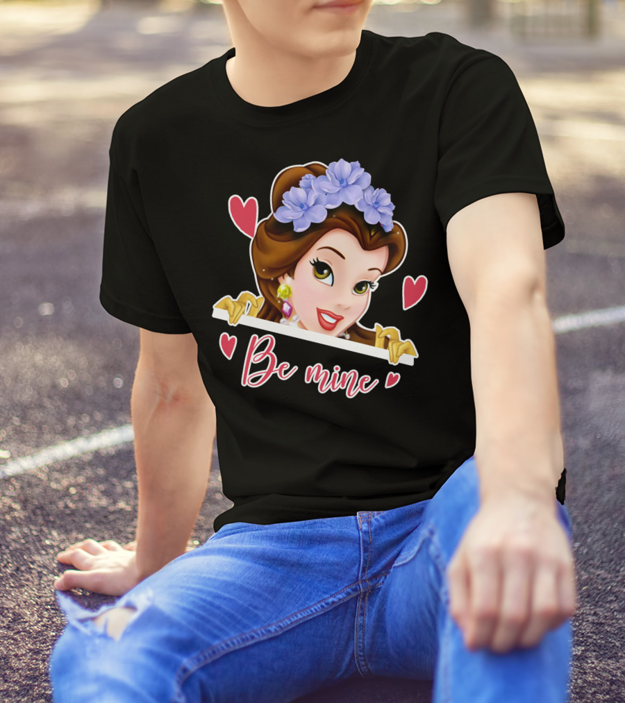 Belle Be Mine Hearts And Flowers T-Shirt