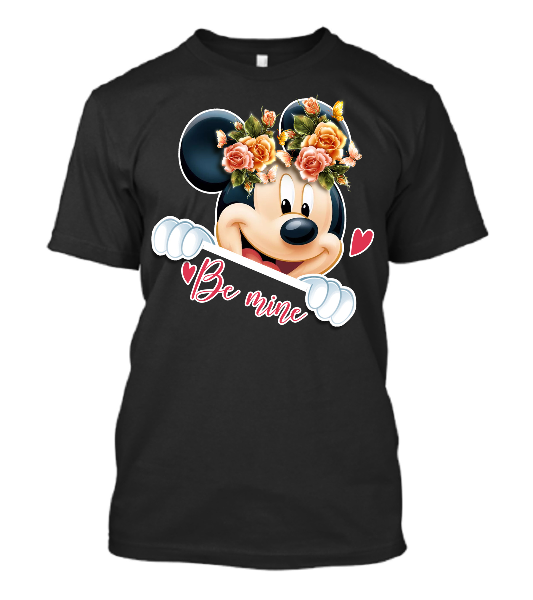 Mickey Be Mine Floral Heart T-Shirt