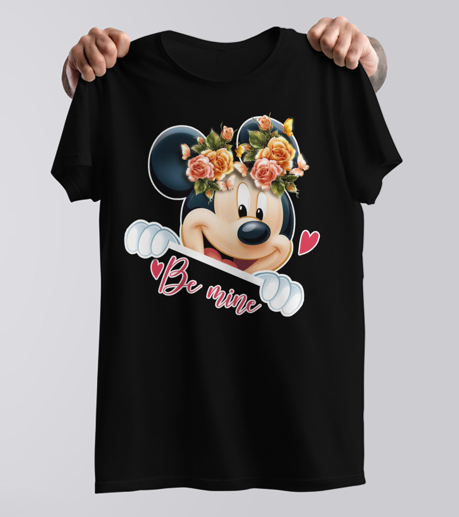 Mickey Be Mine Floral Heart T-Shirt