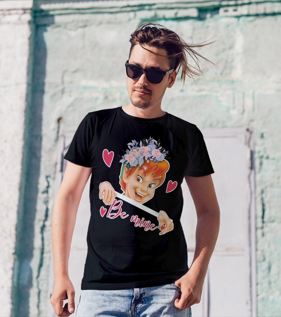 Peter Pan Be Mine Hearts Floral Crown T-Shirt