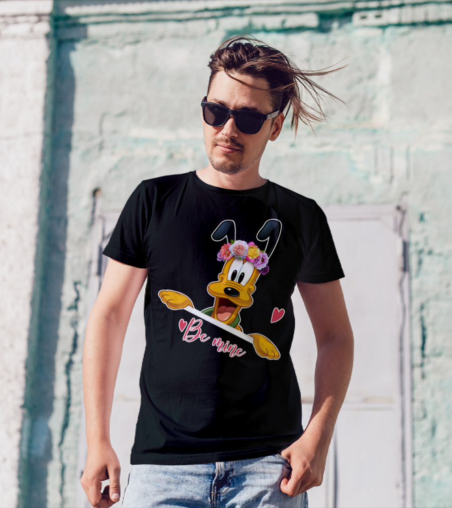 Be Mine Flower Crown Pluto Hearts T-Shirt