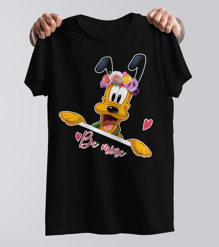 Be Mine Flower Crown Pluto Hearts T-Shirt