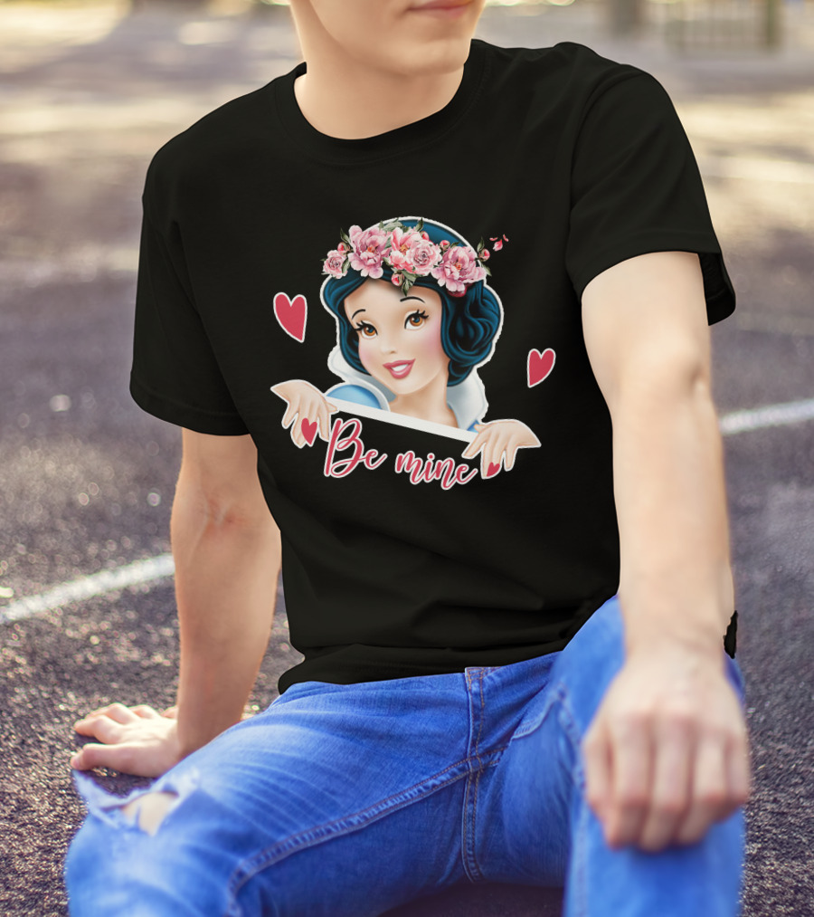 Snow White Be Mine Floral Heart T-Shirt