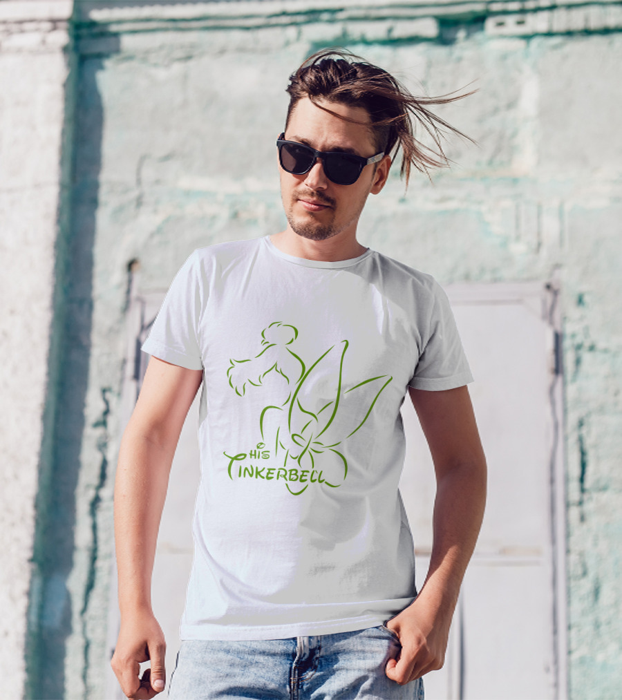His Tinkerbell Fairy Outline T-Shirt