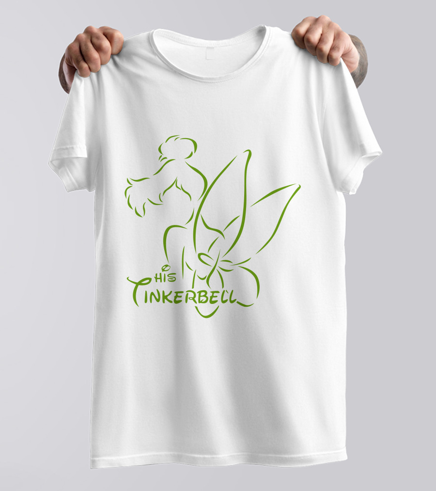 His Tinkerbell Fairy Outline T-Shirt