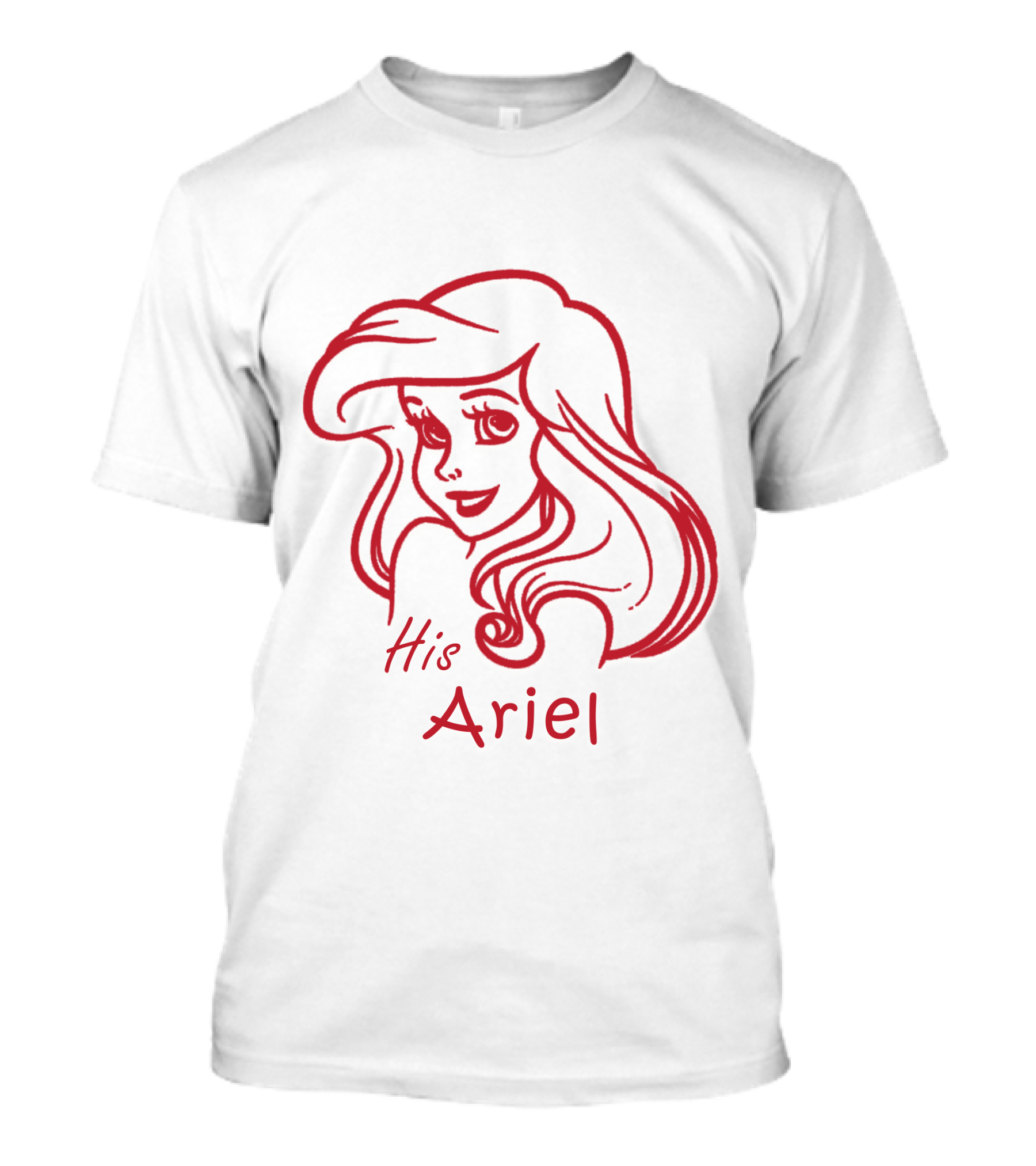 Disney His Ariel The Little Mermaid Character Sketch T-Shirt