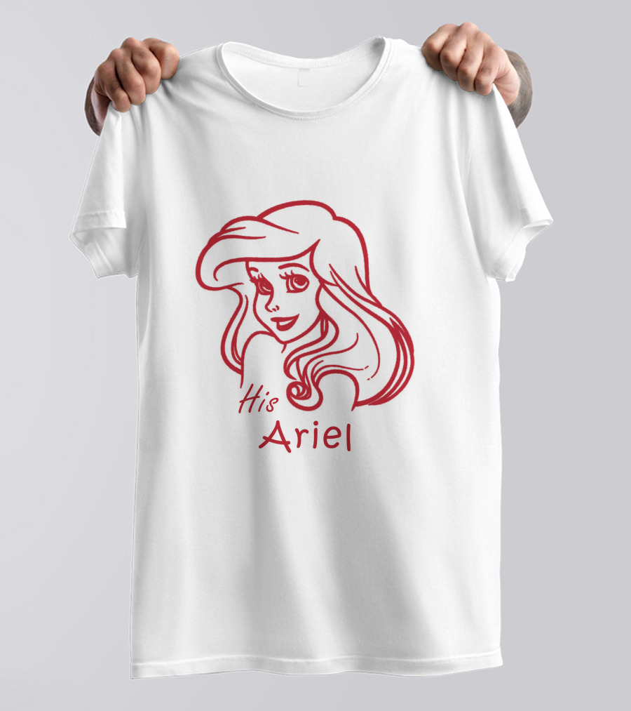 Disney His Ariel The Little Mermaid Character Sketch T-Shirt